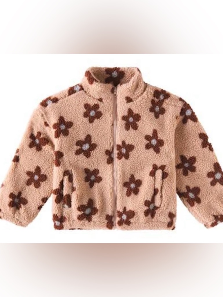 Rylee + Cru Coco Floral Fleece Jacket Size 10-12 Year - C11-177